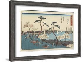 Gotenyama Hill in Bloom, 1830-1844-Utagawa Hiroshige-Framed Giclee Print