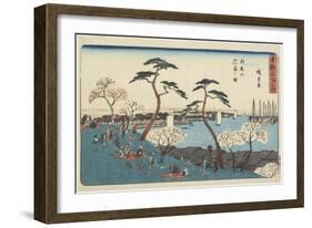 Gotenyama Hill in Bloom, 1830-1844-Utagawa Hiroshige-Framed Giclee Print