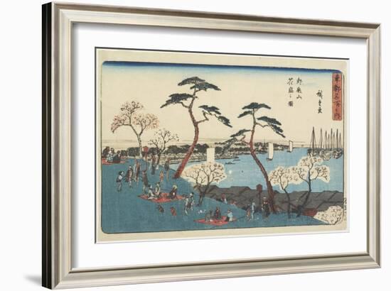 Gotenyama Hill in Bloom, 1830-1844-Utagawa Hiroshige-Framed Giclee Print