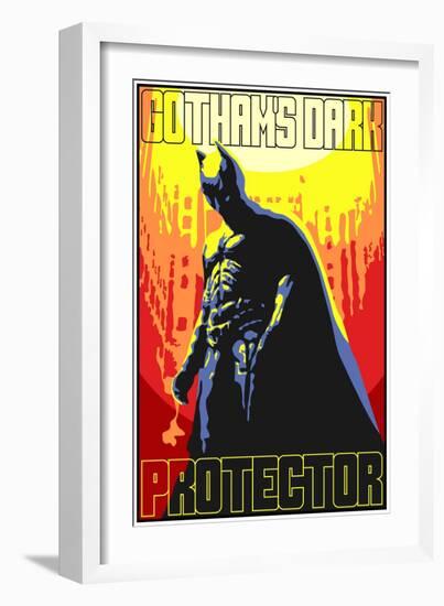 Gothams Guardian-Cristian Mielu-Framed Art Print