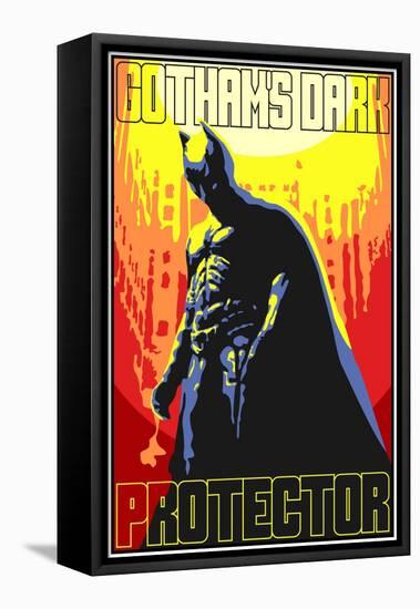 Gothams Guardian-Cristian Mielu-Framed Stretched Canvas