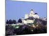 Gothic 15th Century Castle at Dusk, Trencin, Trencin Region, Slovakia-Richard Nebesky-Mounted Photographic Print