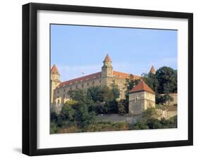 Gothic 15th Century Castle Dominates Bratislava at Dusk, Bratislava, Slovakia-Richard Nebesky-Framed Photographic Print