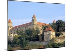 Gothic 15th Century Castle Dominates Bratislava at Dusk, Bratislava, Slovakia-Richard Nebesky-Mounted Photographic Print