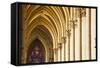 Gothic Arches and Capitals Inside the Notre Dame De Reims Cathedral-Julian Elliott-Framed Stretched Canvas