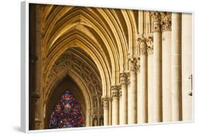 Gothic Arches and Capitals Inside the Notre Dame De Reims Cathedral-Julian Elliott-Framed Photographic Print