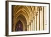 Gothic Arches and Capitals Inside the Notre Dame De Reims Cathedral-Julian Elliott-Framed Photographic Print