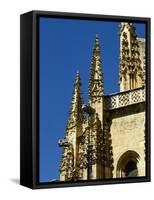 Gothic Art, Spain, Segovia, Cathedral, 16th Century, Exterior, Pinnacles-null-Framed Stretched Canvas