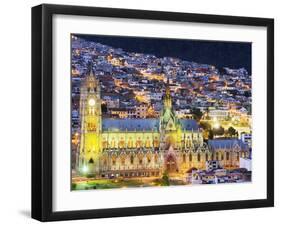 Gothic Basilica Del Voto Nacional, Old Town, UNESCO World Heritage Site, Quito, Ecuador-Christian Kober-Framed Photographic Print