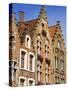 Gothic Buildings on Van Eyck Plaza, Bruges, West Flanders, Belgium, Europe-null-Stretched Canvas