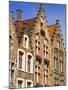 Gothic Buildings on Van Eyck Plaza, Bruges, West Flanders, Belgium, Europe-null-Mounted Photographic Print