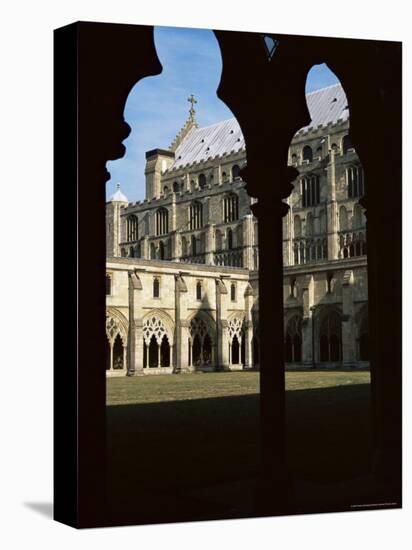 Gothic Cathedral Cloister, Dating from the 13th and 14th Centuries, Norwich Cathedral, Norfolk-Nedra Westwater-Stretched Canvas