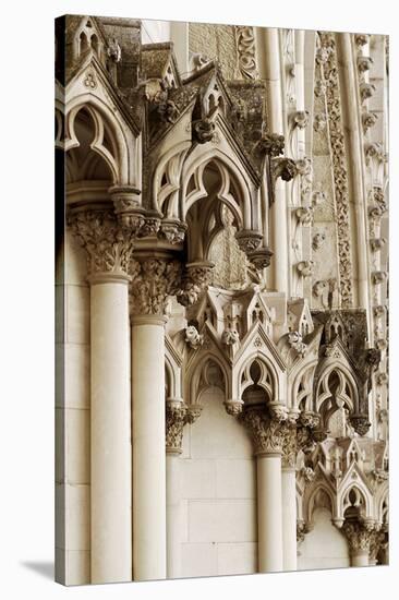 Gothic Cathedral Stone Detail-null-Stretched Canvas