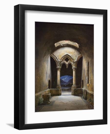 Gothic Chapel-Charles-marie Bouton-Framed Art Print