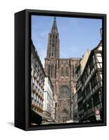 Gothic Christian Cathedral Dating from the 12th to 15th Centuries, Strasbourg, Alsace, France-Geoff Renner-Framed Stretched Canvas