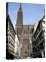 Gothic Christian Cathedral Dating from the 12th to 15th Centuries, Strasbourg, Alsace, France-Geoff Renner-Stretched Canvas