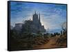 Gothic Church on a Cliff by the Sea by Karl Friedrich Schinkel-null-Framed Stretched Canvas