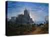 Gothic Church on a Cliff by the Sea by Karl Friedrich Schinkel-null-Stretched Canvas