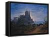 Gothic Church on a Rock by the Sea. 1815-Karl Friedrich Schinkel-Framed Stretched Canvas