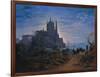 Gothic Church on a Rock by the Sea. 1815-Karl Friedrich Schinkel-Framed Giclee Print