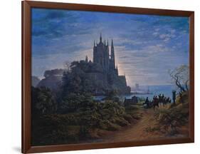 Gothic Church on a Rock by the Sea. 1815-Karl Friedrich Schinkel-Framed Giclee Print