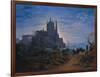 Gothic Church on a Rock by the Sea, 1815-Karl Friedrich Schinkel-Framed Giclee Print