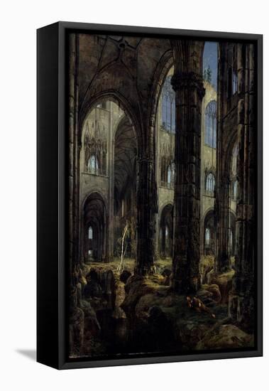 Gothic Church Ruins, 1826-Carl Blechen-Framed Stretched Canvas