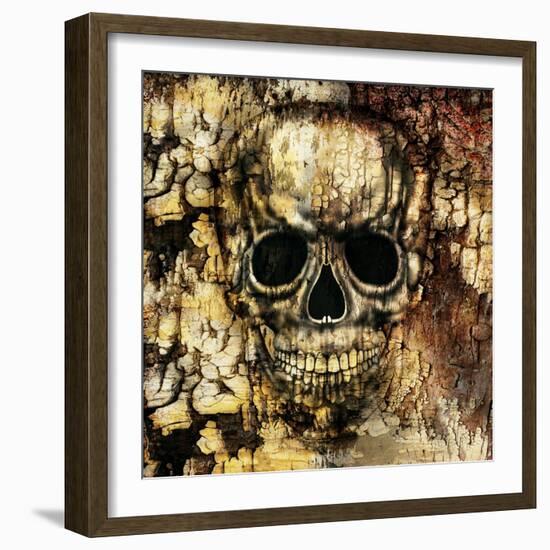 Gothic Image of a Human Skull-Valentina Photos-Framed Art Print