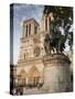Gothic Notre Dame Cathedral and Statue of Charlemagne Et Ses Leudes, Place Du Parvis Notre Dame, Il-Richard Nebesky-Stretched Canvas