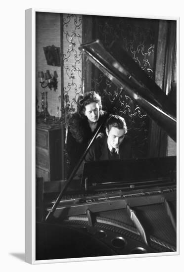 Gothic Piano Couple-null-Framed Photographic Print