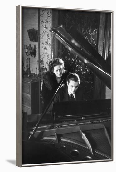 Gothic Piano Couple-null-Framed Photographic Print