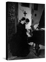 Gothic Piano Duet-null-Stretched Canvas