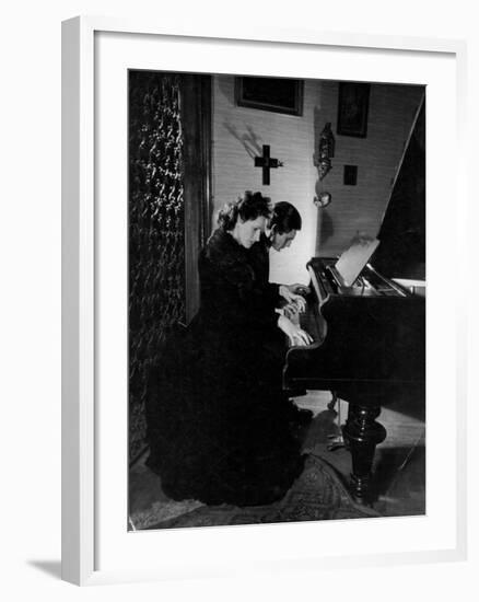 Gothic Piano Duet-null-Framed Photographic Print