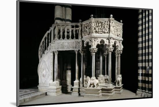 Gothic Pulpit of the Siena Cathedral by Pisano-null-Mounted Photographic Print