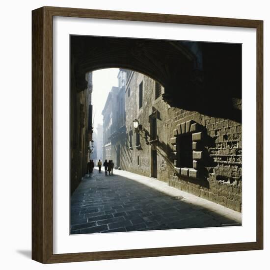 Gothic Quarter, Barcelona, Catalonia (Cataluna) (Catalunya), Spain, Europe-Sheila Terry-Framed Photographic Print