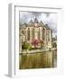 Gothic Saint Michael's Church beside Leie River-Terry Eggers-Framed Photographic Print