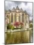 Gothic Saint Michael's Church beside Leie River-Terry Eggers-Mounted Photographic Print