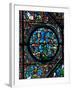 Gothic Stained Glass, Placidus Meets a Stag with Cross Between the Antlers and Becomes a Christian-null-Framed Giclee Print
