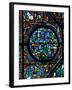 Gothic Stained Glass, Placidus Meets a Stag with Cross Between the Antlers and Becomes a Christian-null-Framed Giclee Print