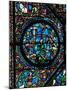 Gothic Stained Glass, Placidus Meets a Stag with Cross Between the Antlers and Becomes a Christian-null-Mounted Giclee Print