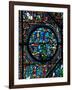 Gothic Stained Glass, Placidus Meets a Stag with Cross Between the Antlers and Becomes a Christian-null-Framed Giclee Print