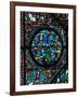 Gothic Stained Glass, Placidus Meets a Stag with Cross Between the Antlers and Becomes a Christian-null-Framed Giclee Print