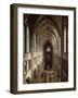 Gothic Style Central Nave of Cathedral of Notre-Dame-null-Framed Photographic Print