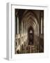 Gothic Style Central Nave of Cathedral of Notre-Dame-null-Framed Photographic Print