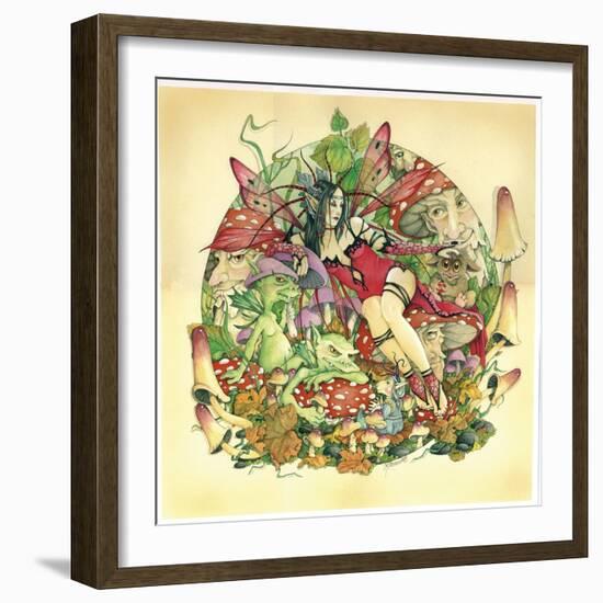 Gothic Toadstools-Linda Ravenscroft-Framed Giclee Print