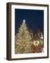 Gothic Tyn Church, Christmas Tree at Twilight in Old Town Square, Stare Mesto, Prague-Richard Nebesky-Framed Photographic Print