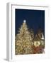 Gothic Tyn Church, Christmas Tree at Twilight in Old Town Square, Stare Mesto, Prague-Richard Nebesky-Framed Photographic Print