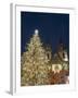 Gothic Tyn Church, Christmas Tree at Twilight in Old Town Square, Stare Mesto, Prague-Richard Nebesky-Framed Photographic Print