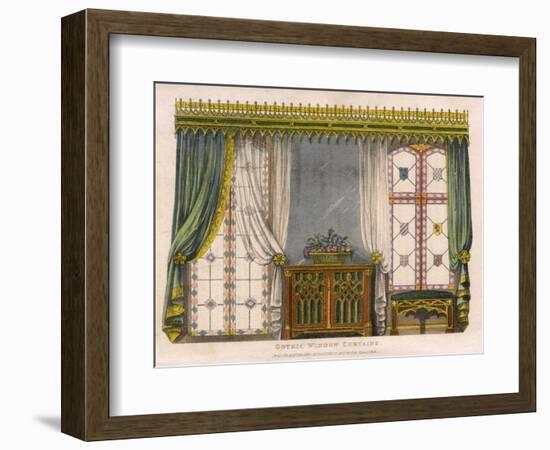 Gothick Drapes-null-Framed Art Print