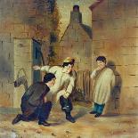 Children Playing Near Parish Church-Gott-Laminated Giclee Print